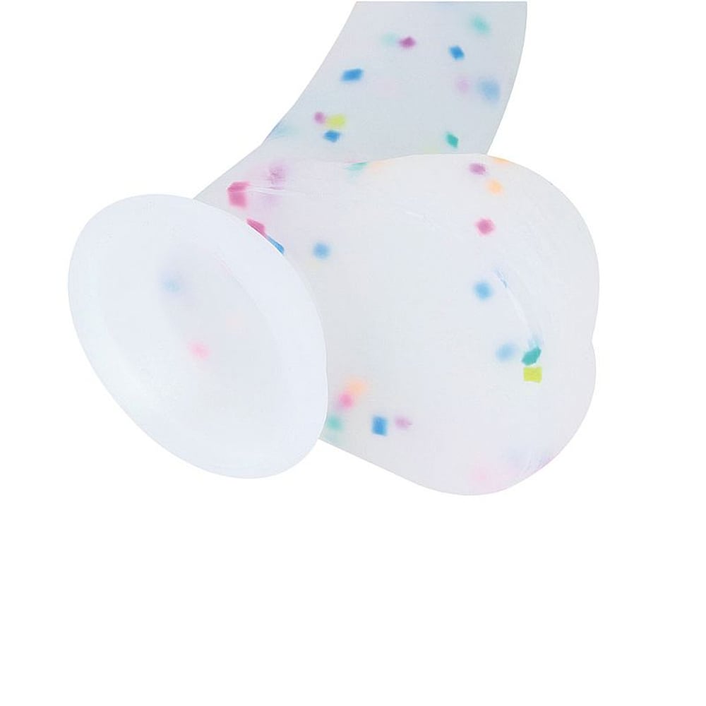 Protese Pênis Com Lantejoulas Coloridas 21,5 X 4,3cm Si Vibe Toys