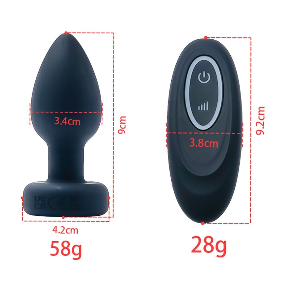 Plug Anal Em Silicone Com Led 10 Modos De Vibração