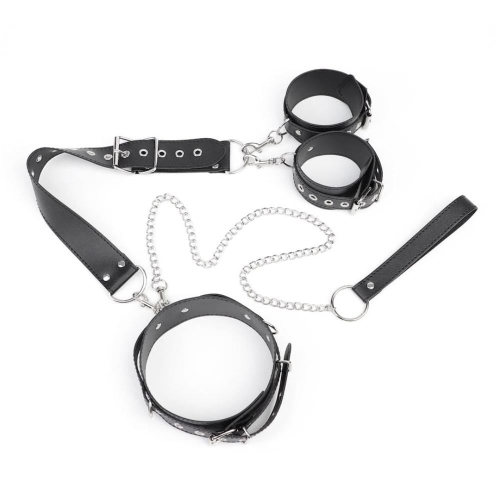 Kit Bondage Com Restrições Do Pescoço Aos Pulsos Vibe Toys