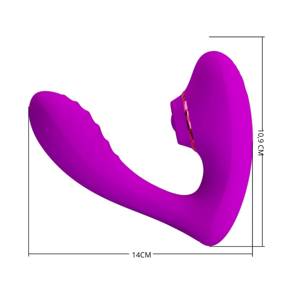 Estimulador Clitoriano Com Penetrador 7 Vibrações Nauty Pretty Love