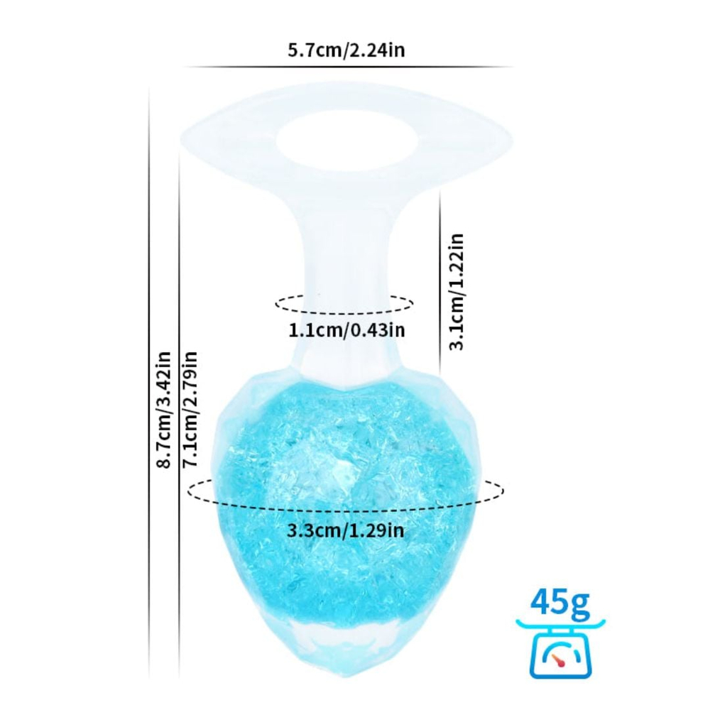 Plug Anal Diamante Pequeno Em Silicone Com Esfera De Vidro Interno