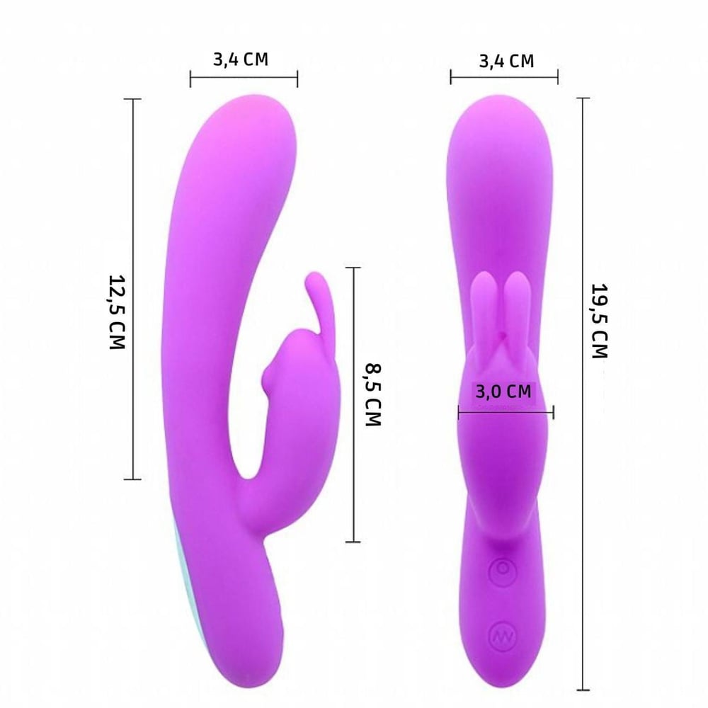 Vibrador Ponto G Com Estimulador Clitoriano Hobart 7 Modos De Vibração Pretty Love