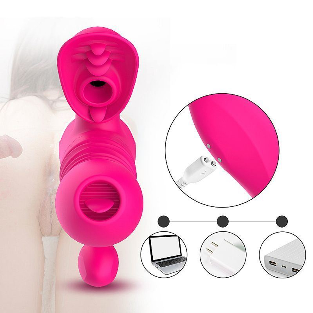 Vibrador Orgasm Clitoral Silicone 7 Modos De Pulsação Dibi