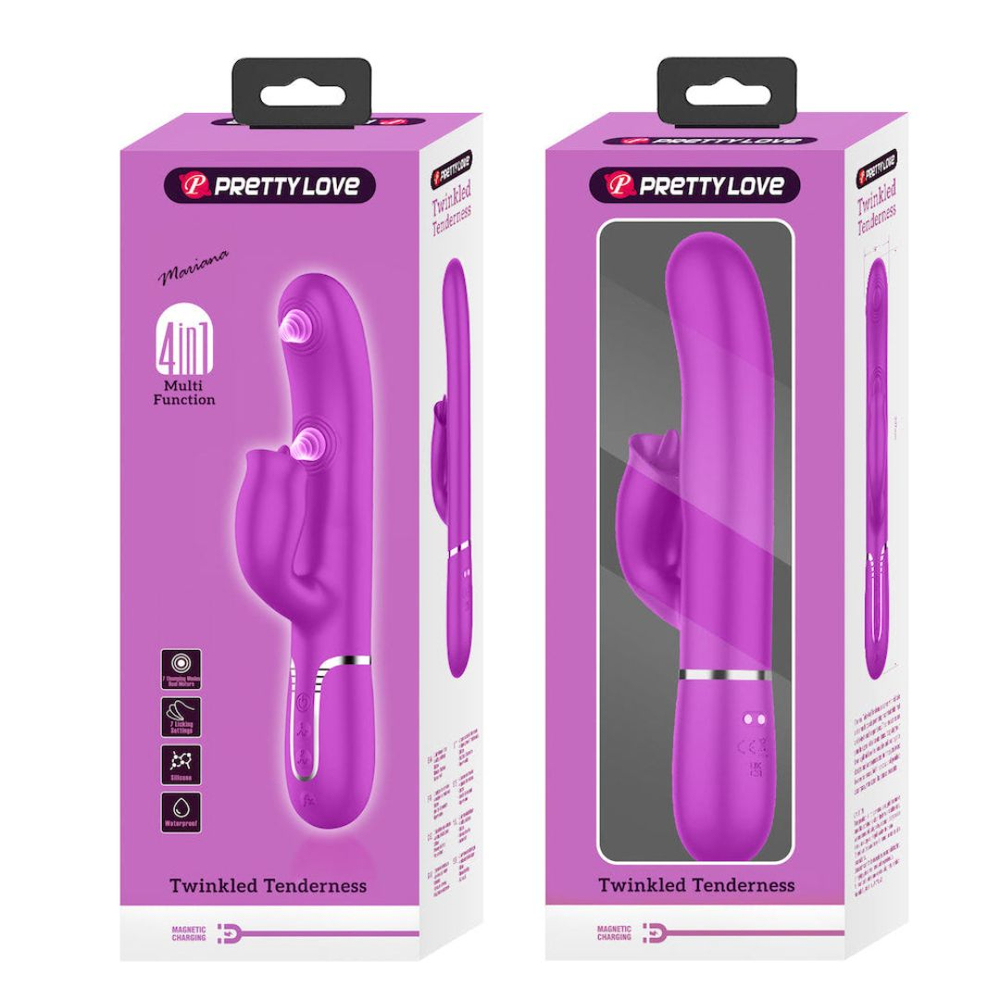 Vibrador Ponto G Mariana 7 Vibrações Batinhas E Língua Estimuladora Pretty Love