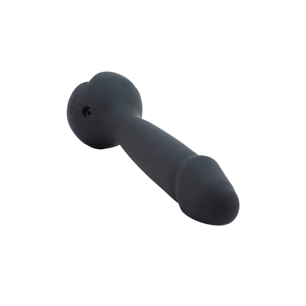 Plug Anal Silicone Formato De Pênis Com Led E 10 Modos De Vibração