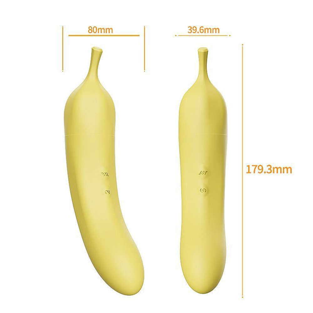 Vibrador Formato De Banana 7 Funções De Vibração E 7 Modos De Pulsação Dibe