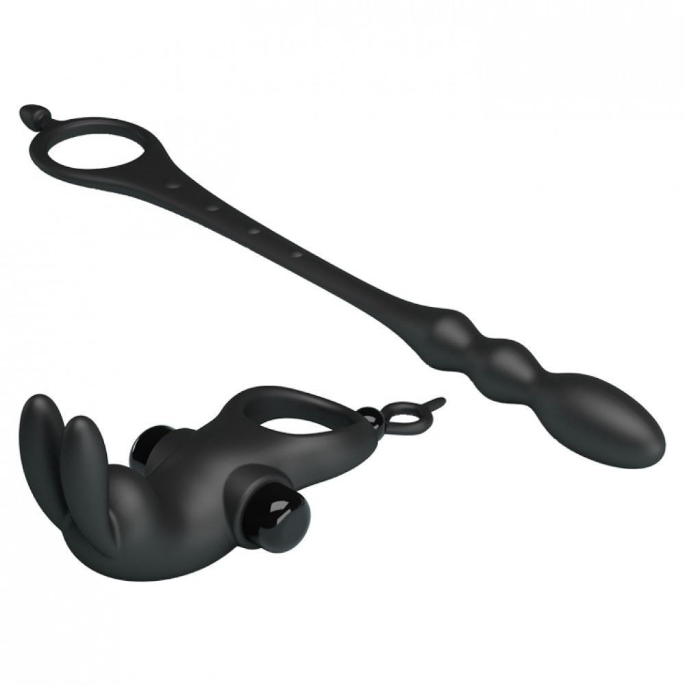 Anel Peniano 12 Vibrações E Plug Anal Estimulador De Próstata Pretty Love