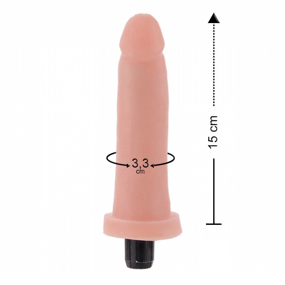 Protese Cyber Com Vibrador 15 X 3,3 Cm Ktoy