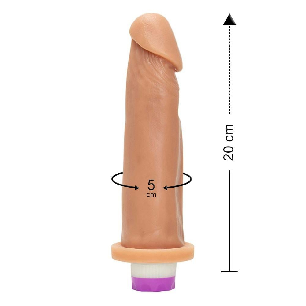 Prótese Com Vibrador Interno 20 X 5cm êxtase