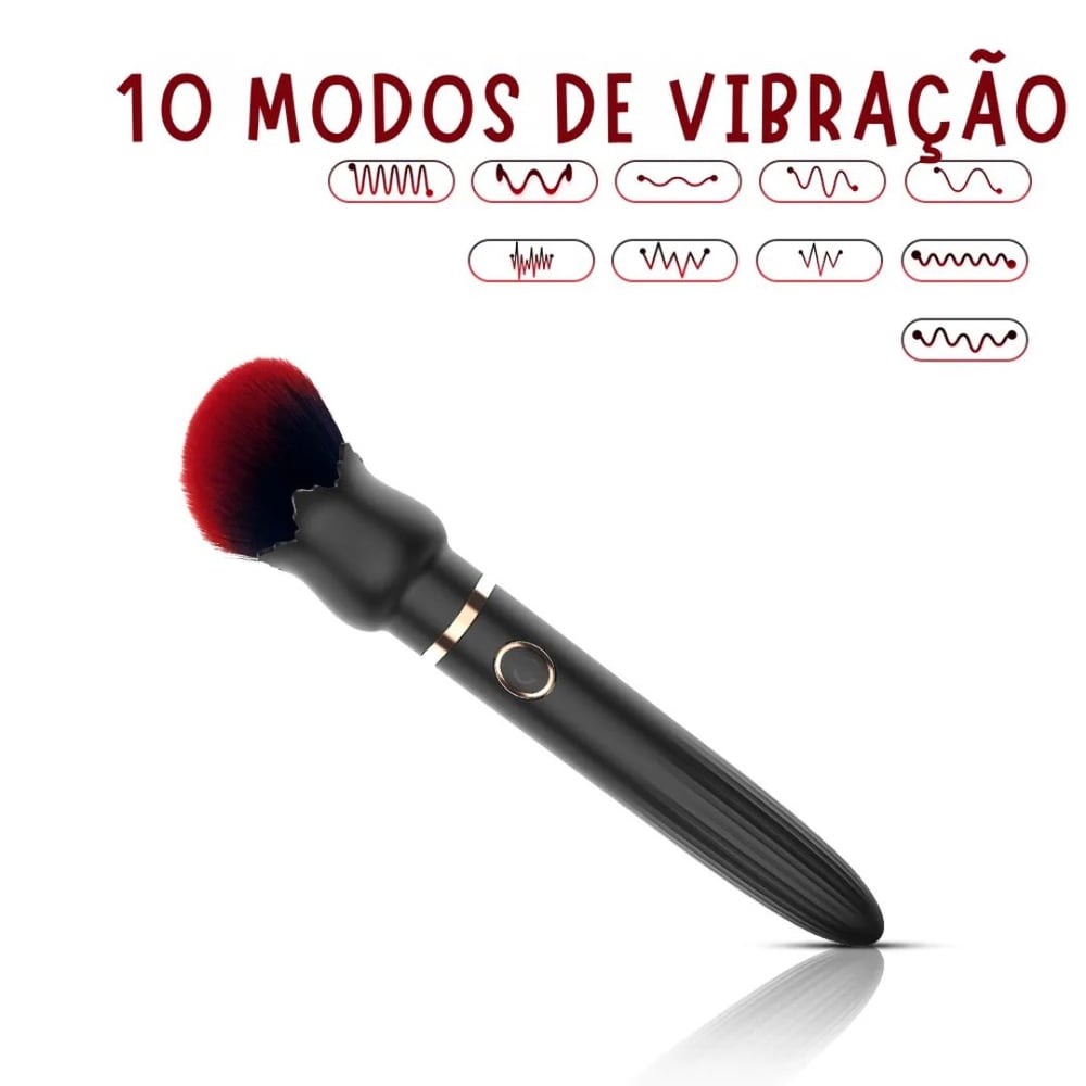 Vibrador Em Formato De Pincel Recarregável 10 Modos De Vibração Vibe Toys