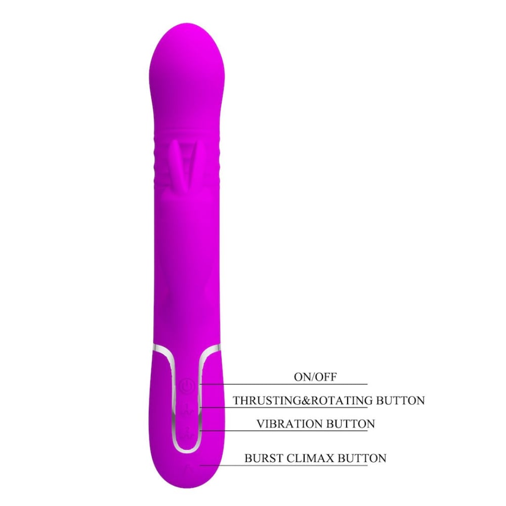Vibrador Rabbit Coale 4 Modos De Vai E Vem E Rotação Pretty Love