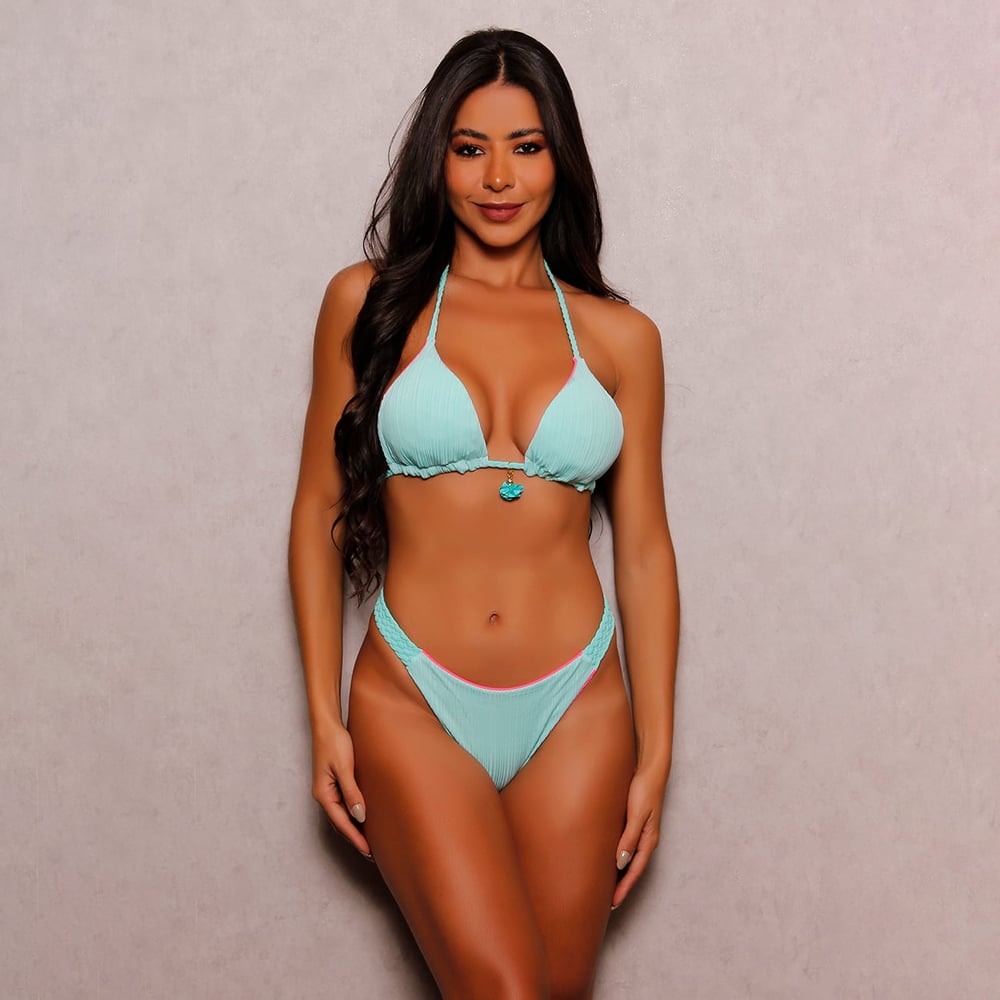 Biquíni Cortininha Dupla Face Trançado Linha Premium