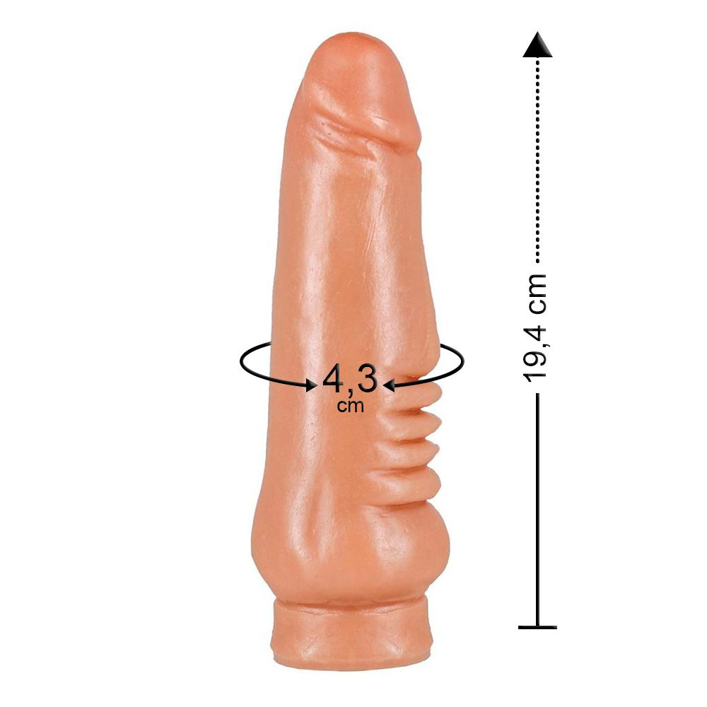 Prótese Maciça 19,4 X 4,3cm  Prazer & Cia