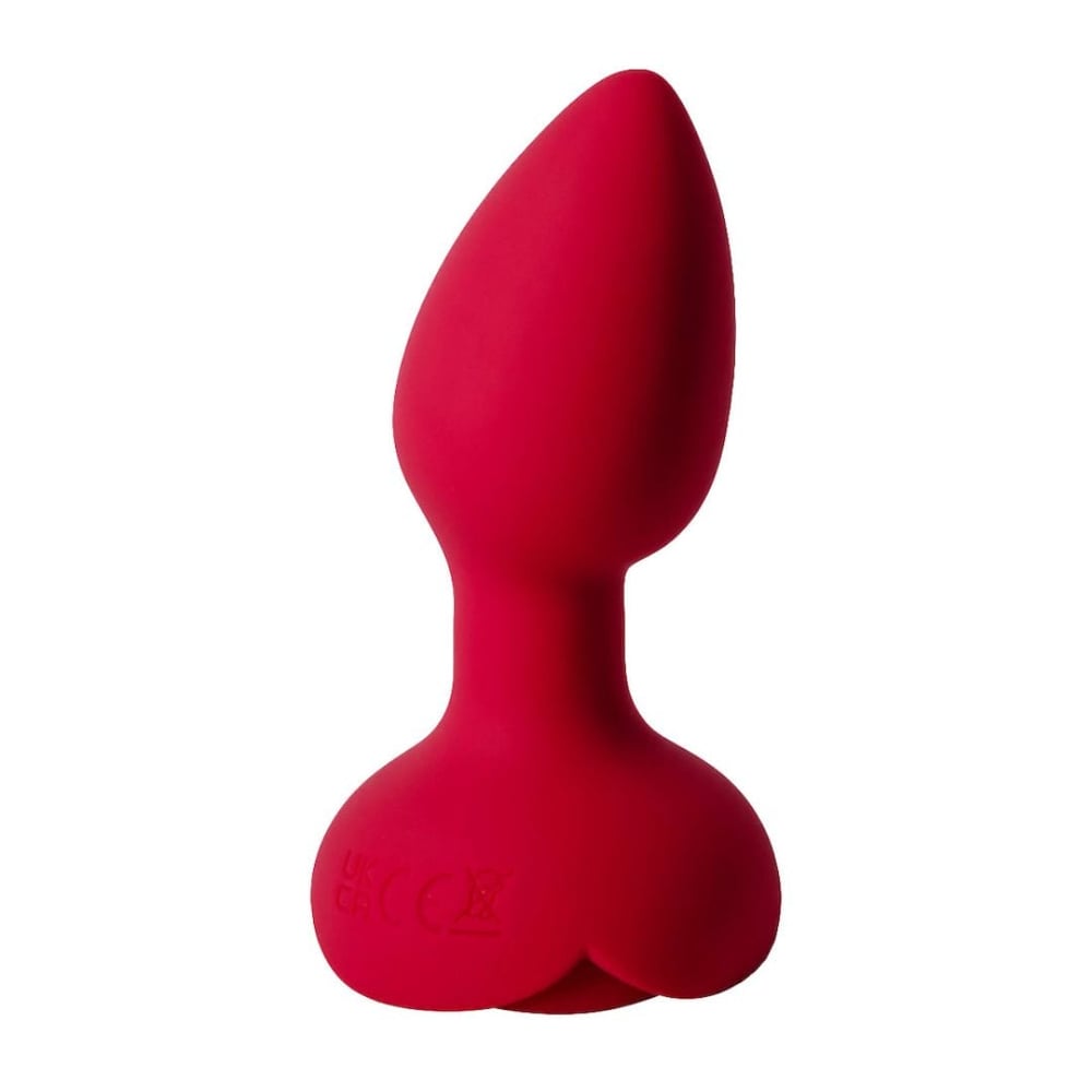 Plug Anal De Silicone Formato De Flor Com Led 10 Modos De Vibração E Rotação