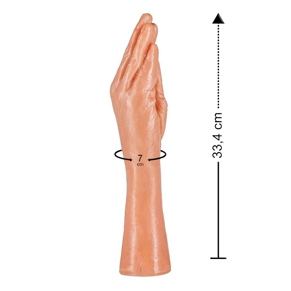 Prótese Mãozinha Sem Vibro 33,5 X 6,8cm  Prazer & Cia