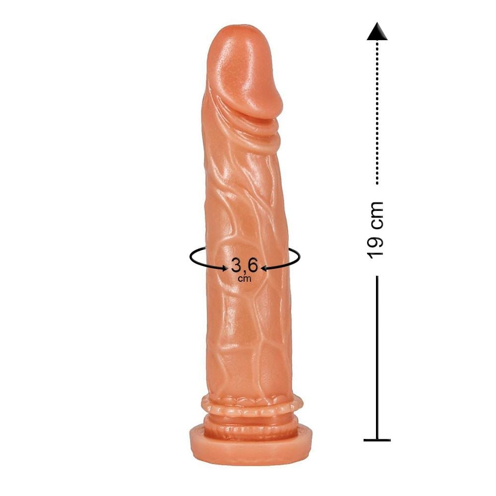 Prótese Garanhão Maciça 19 X 3,6cm Prazer & Cia