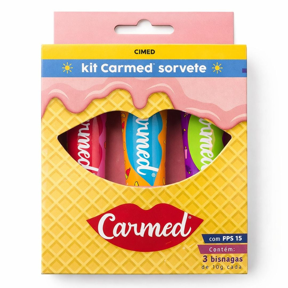 Kit Carmed Sorvete 3 Bisnagas 10g Cimed