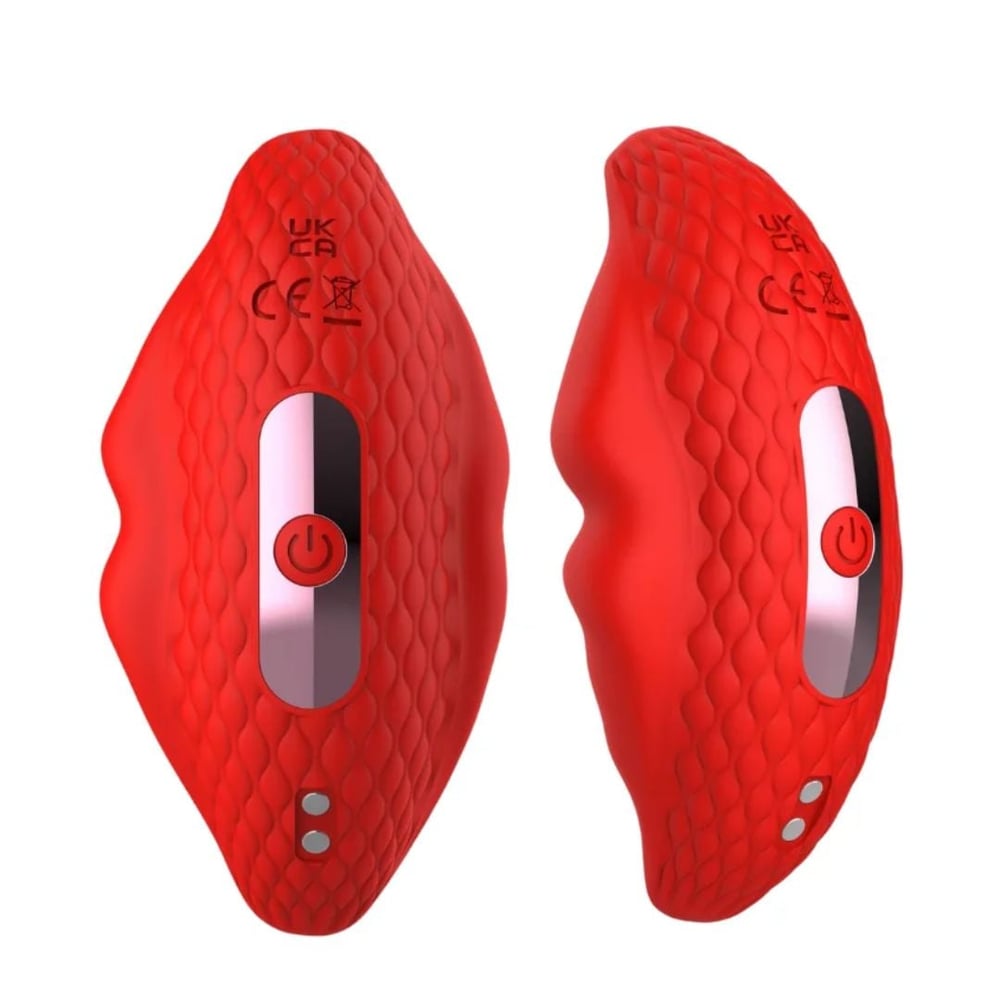 Vibrador De Calcinha Formato De Boca 09 Vibrações Controle Por Aplicativo