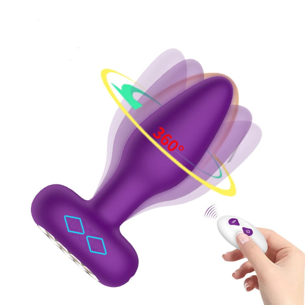 Plug Anal Vibratório Em Silicone Com Rotação E Controle Sem Fio Vibe Toys