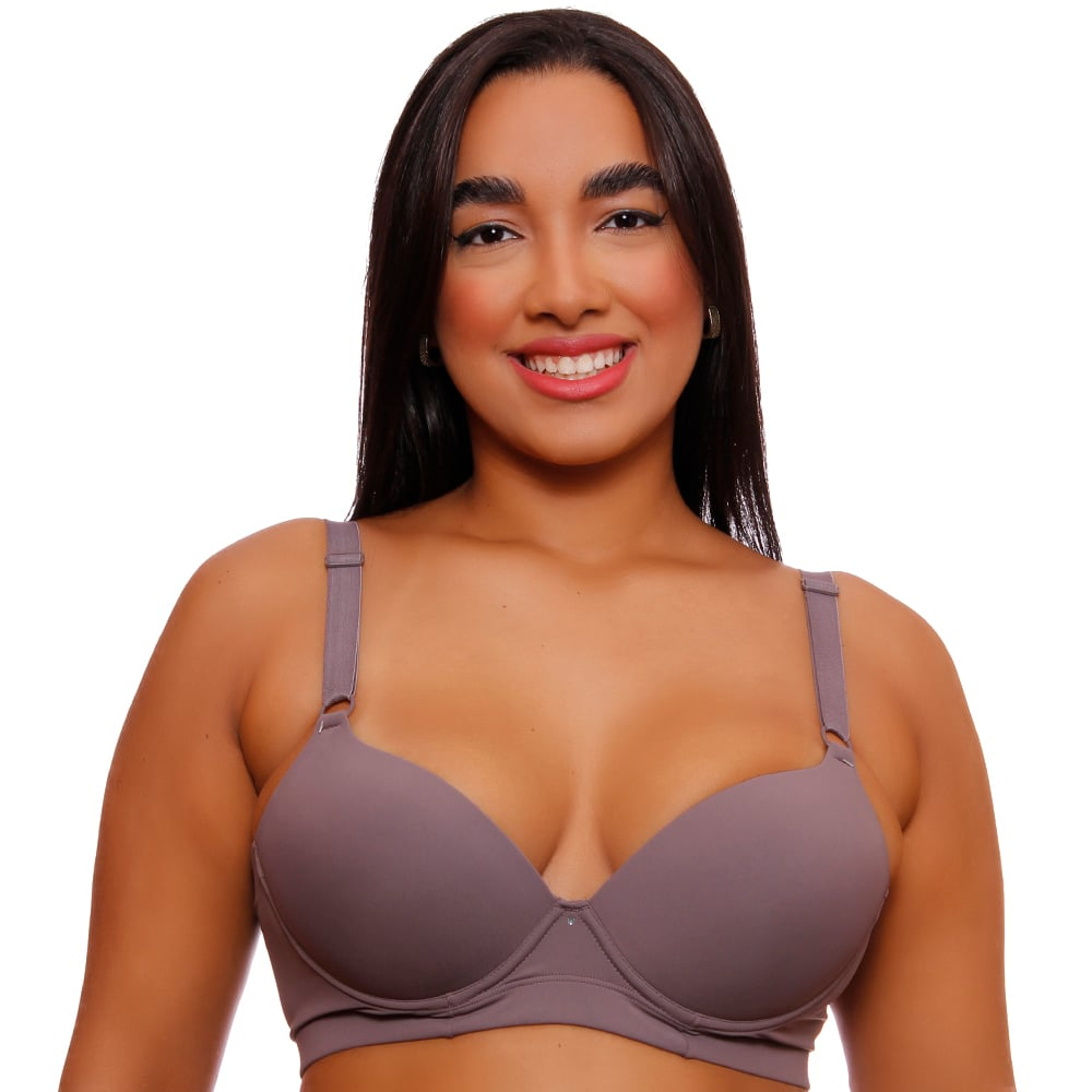 Sutiã Plus Size Básico Em Microfibra Com Bojo E Aro Copa C Nayane