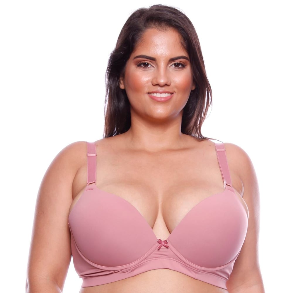Sutiã Plus Size Básico Em Microfibra Com Bojo E Aro Copa C Nayane