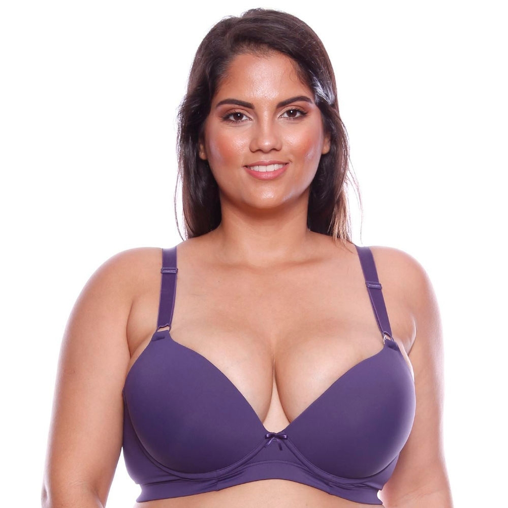 Sutiã Plus Size Básico Em Microfibra Com Bojo E Aro Copa C Nayane