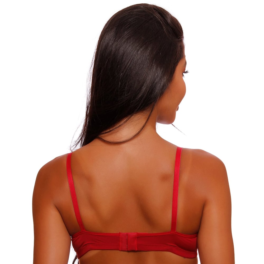 Sutiã Com Bojo Meia Taça Liso Em Microfibra Nayane