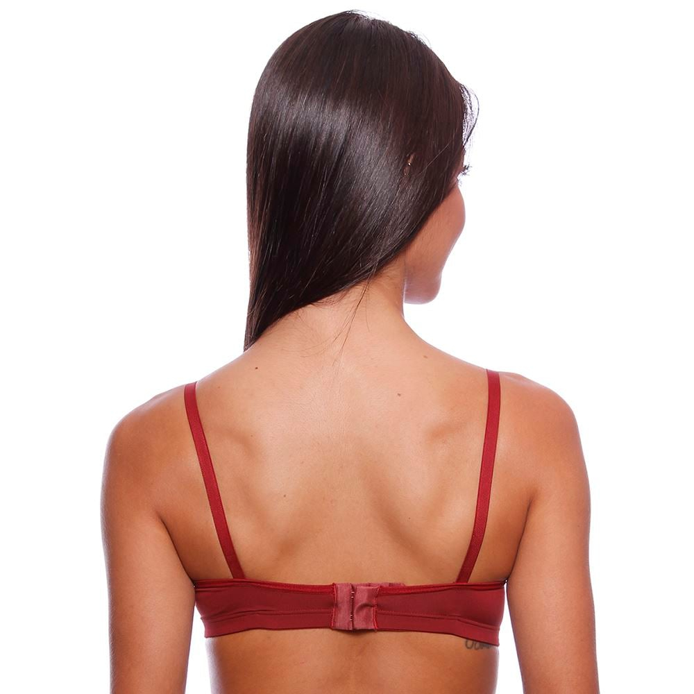 Sutiã Com Bojo Meia Taça Liso Em Microfibra Nayane