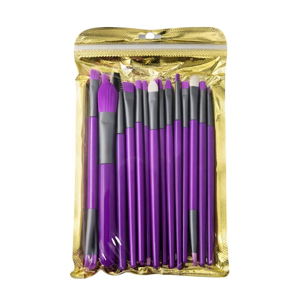 Kit 20 Pincéis Para Maquiagem Com Cerdas Macias Vibe Toys