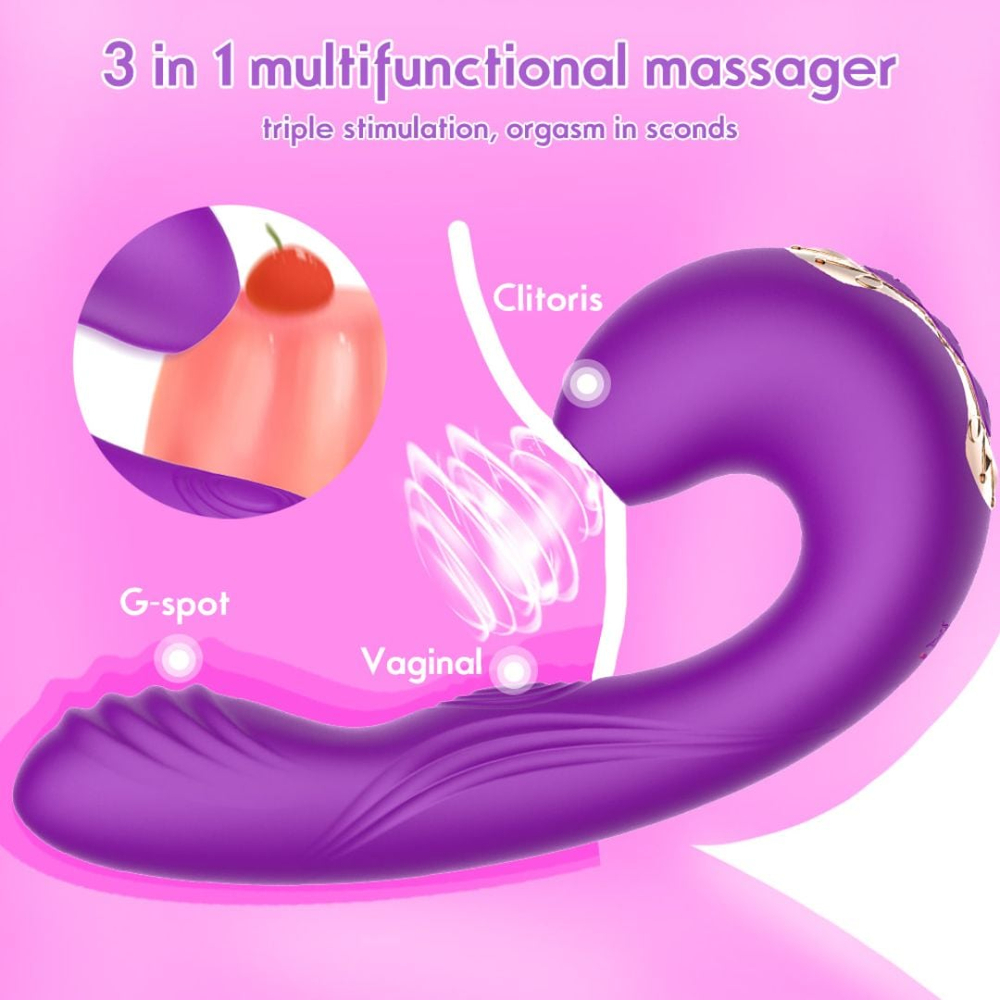 Estimulador Clitoriano Sucker Recarregável Com Penetrador Ponto G Vibe Toys