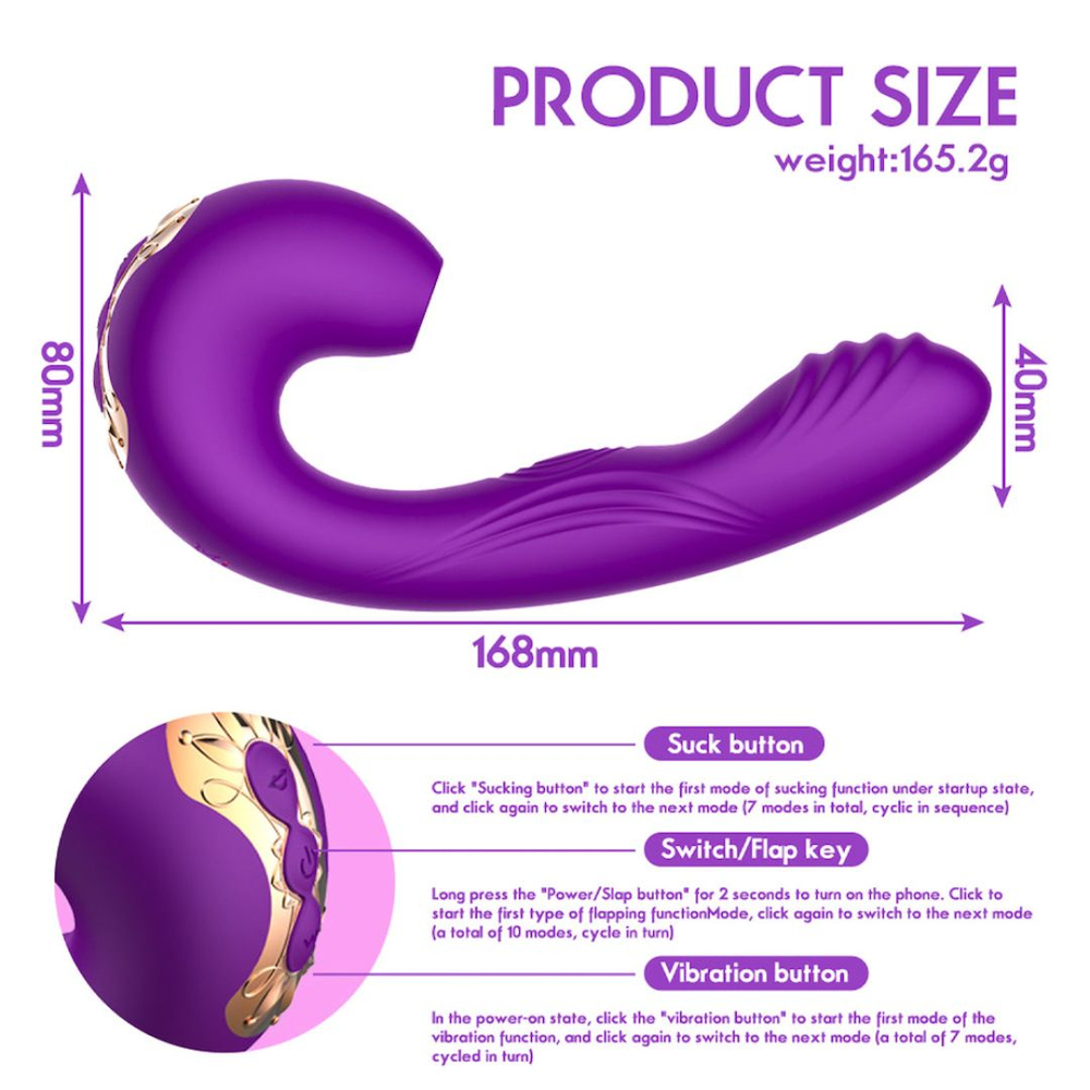 Estimulador Clitoriano Sucker Recarregável Com Penetrador Ponto G Vibe Toys