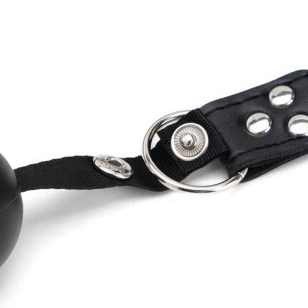 Mordaça Bola Reforçada Com Regulagem Em Couro Vibe Toys