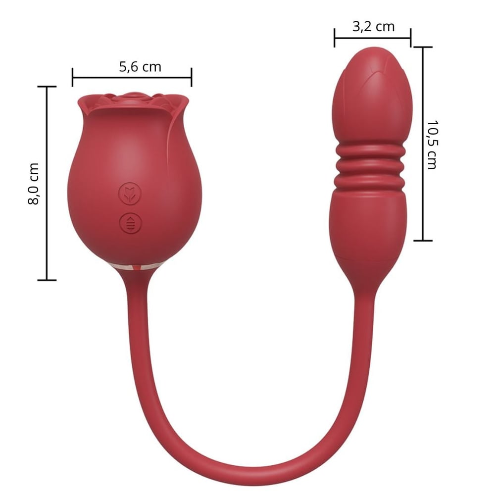 Vibrador Duplo Formato De Rosa 10 Modos De Pulsção E Sobe E Desce Vibe Toys