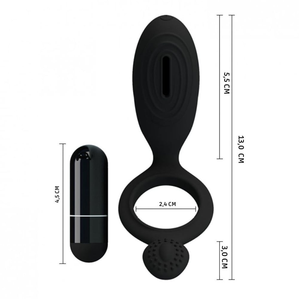 Anel Peniano Ethel Duplo Com Vibração Pretty Love