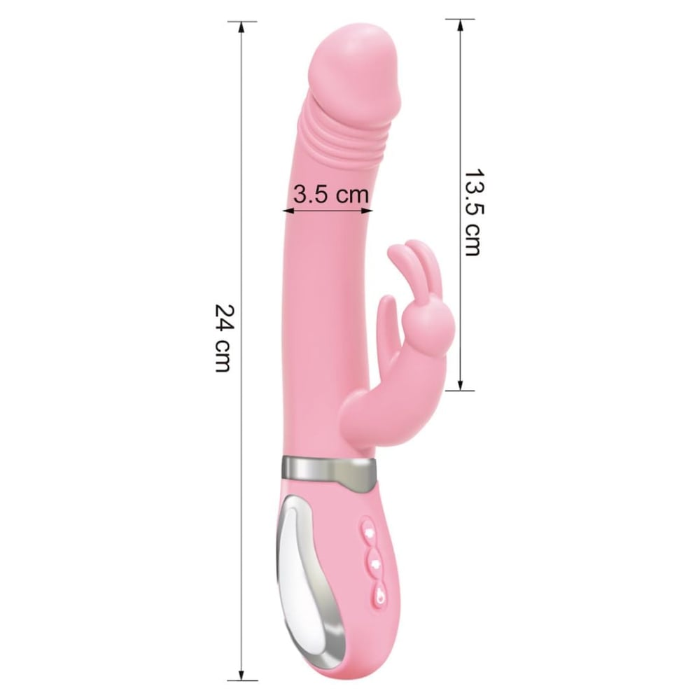 Vibrador Rabbit Naughty Com Língua Estimuladora 36 Vibrações E Aquecimento
