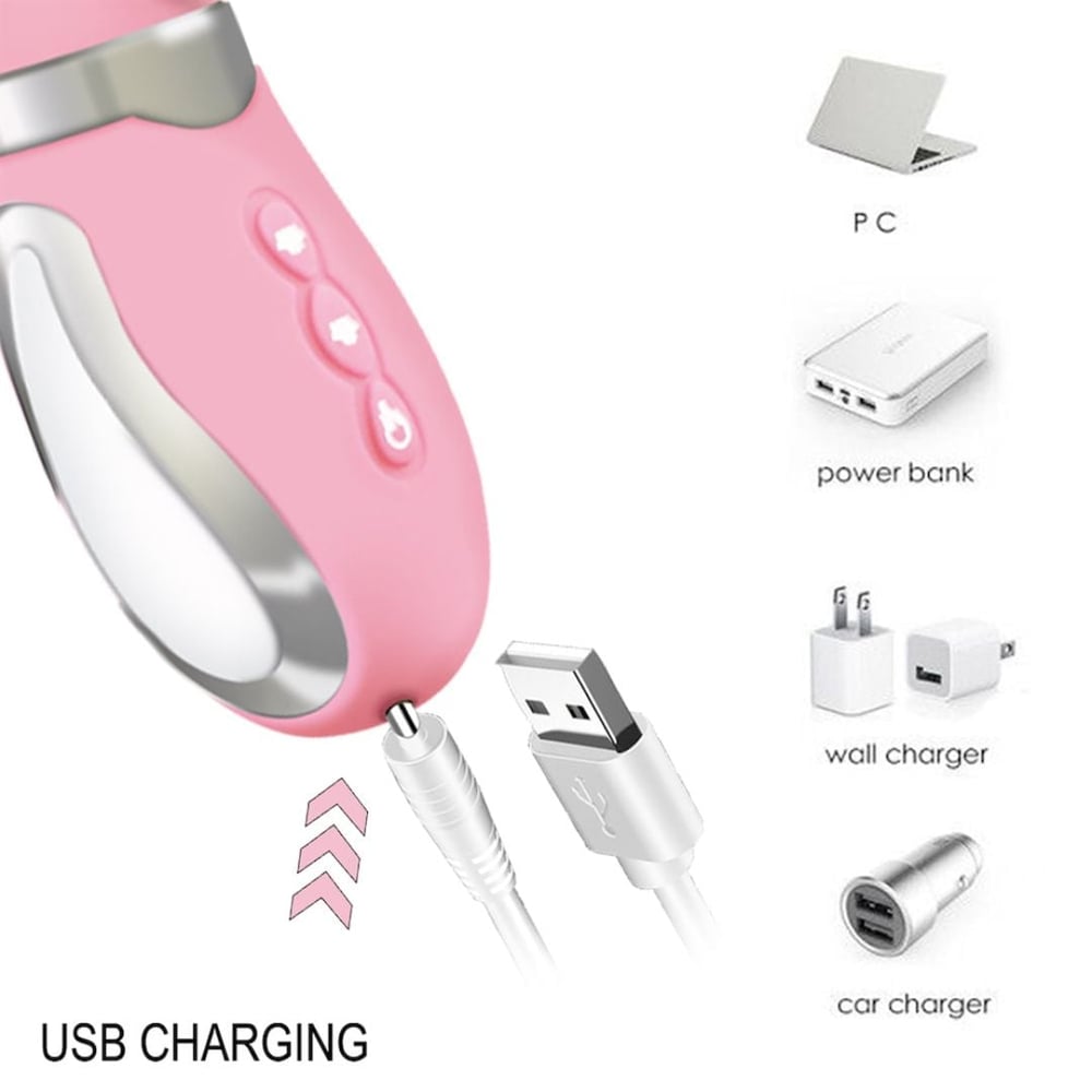 Vibrador Rabbit Naughty Com Língua Estimuladora 36 Vibrações E Aquecimento