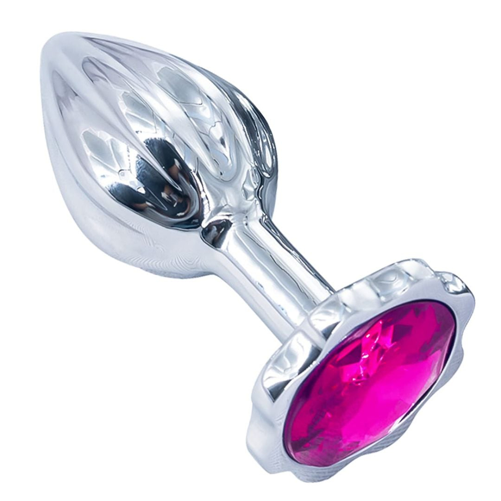 Plug Anal Em Metal Stripes Pequeno Com Pedra Vibe Toys