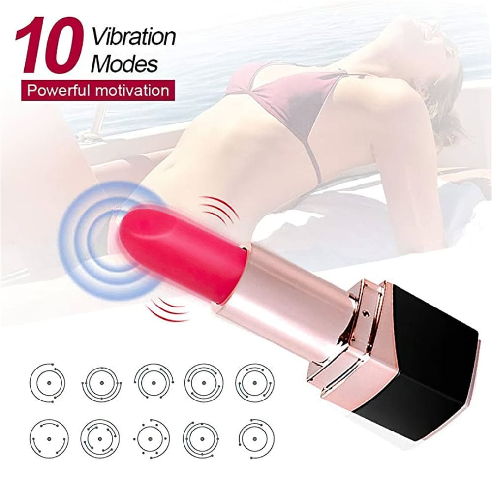 Vibrador Batom Recarregável 10 Modos De Vibração Belline Vibe Toys