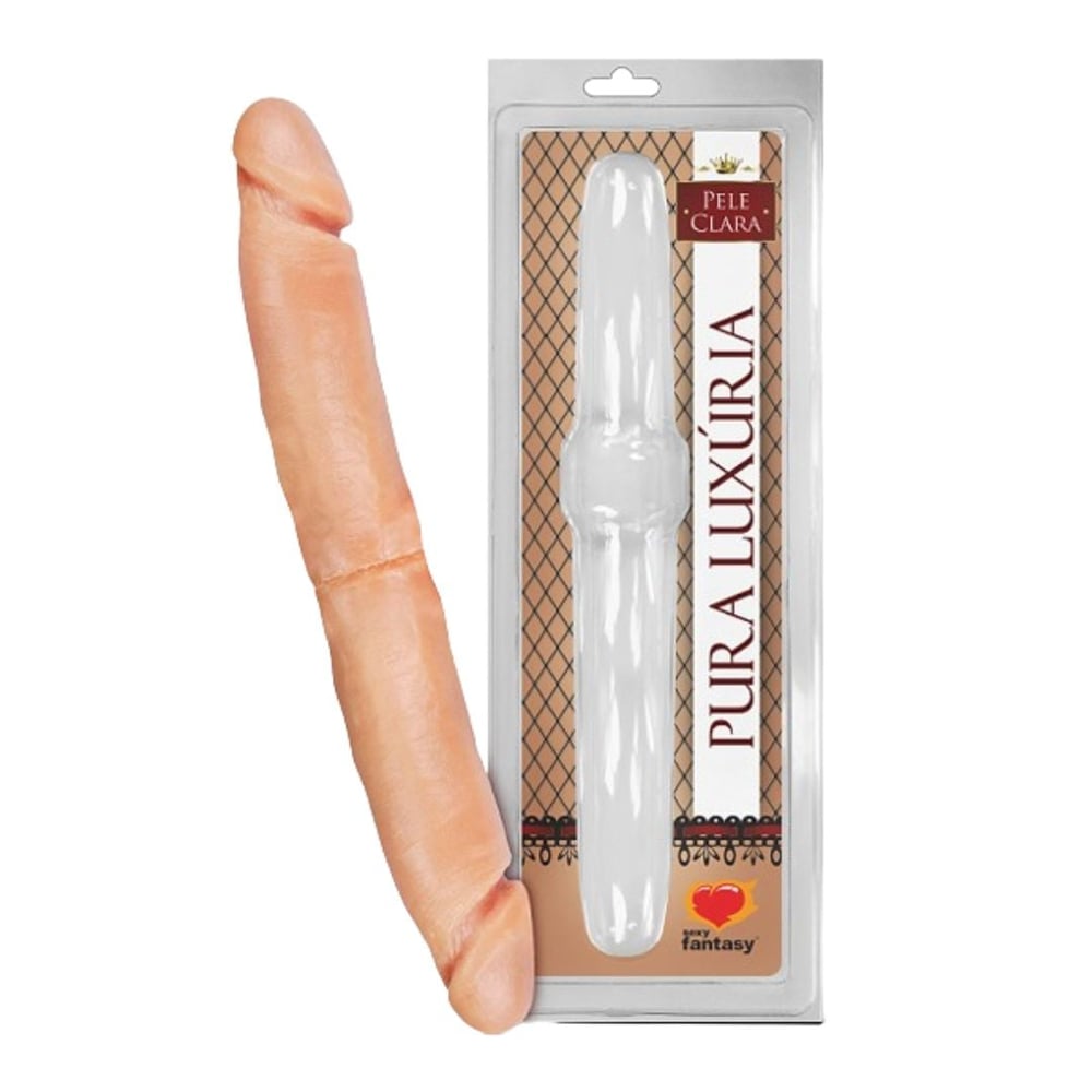 Prótese Ponta Dupla 30,5 X 4,5 Cm Linha Pura Luxúria Sexy Fantasy