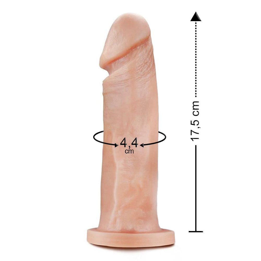 Pênis Realístico Maciço 17,5 X 4,4cm Linha Pura Luxúria Sexy Fantasy
