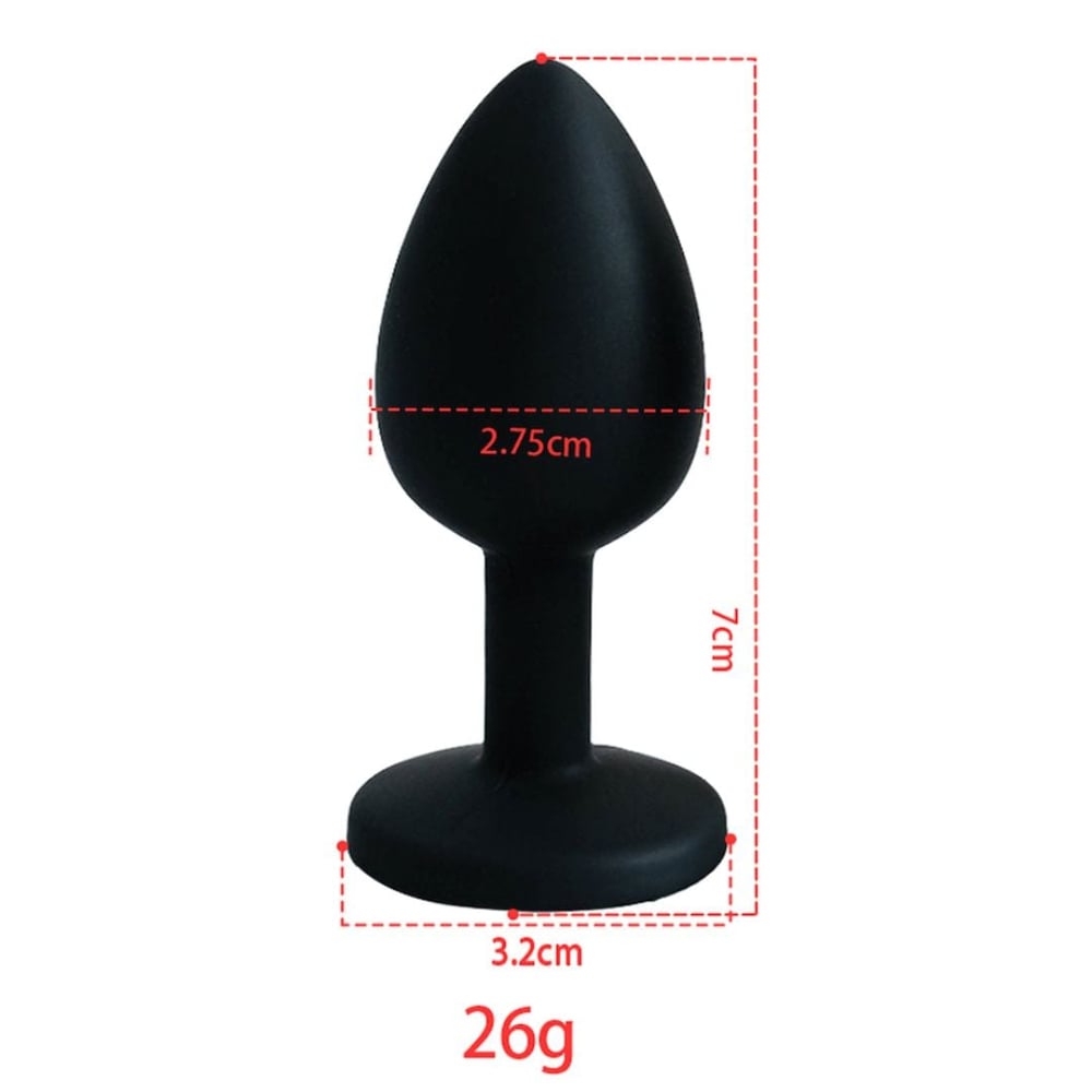 Plug Anal Pequeno Em Silicone Com Pedra Vibe Toys