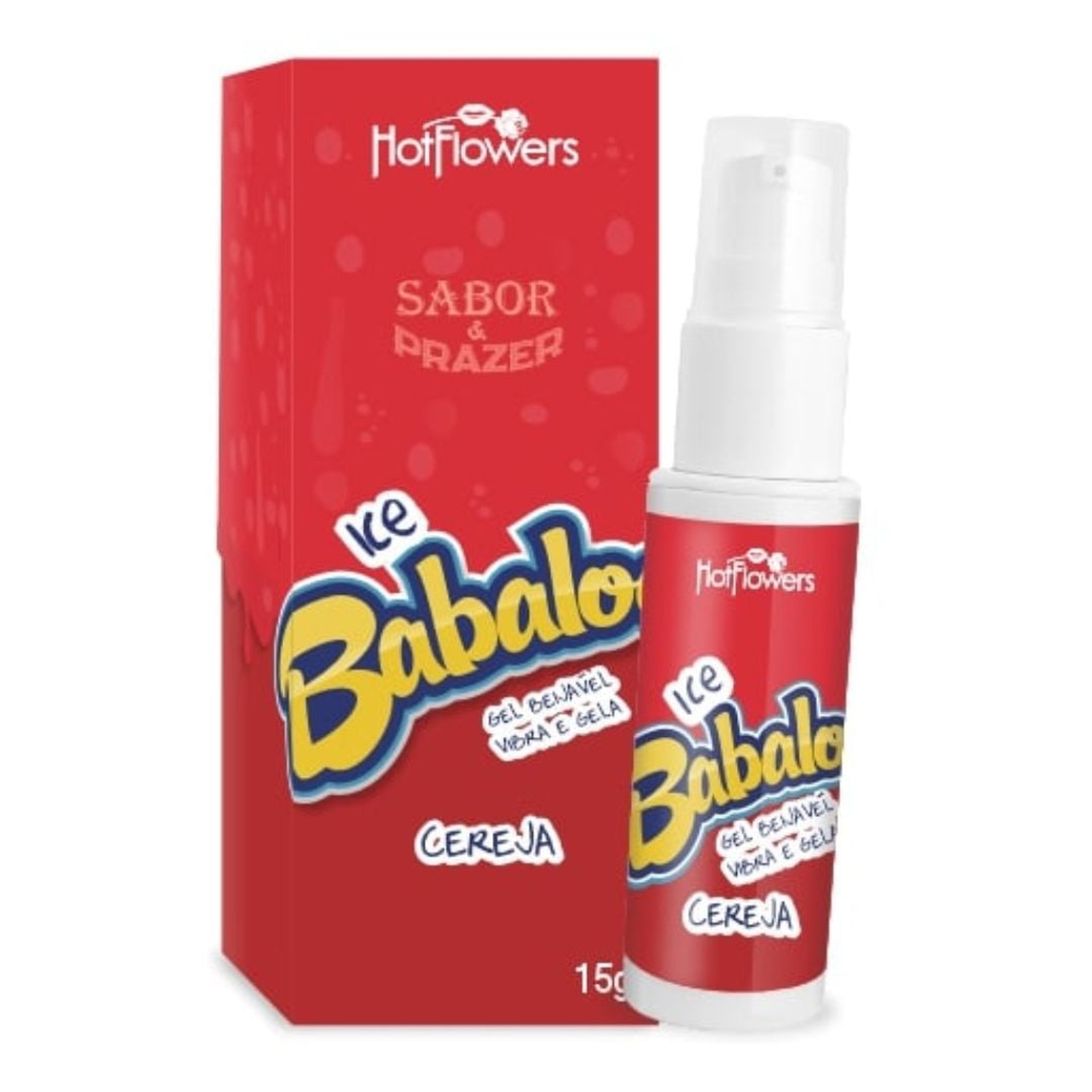 Ice Babaloo Gel Beijável Vibra E Gela 15g Hot Flowers