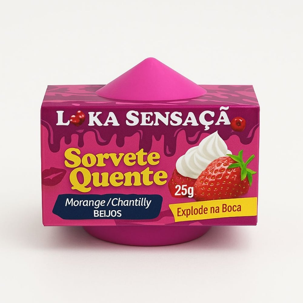 Vela Comestível Sorvete Quente Loka Sensação