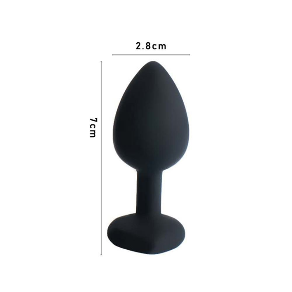 Plug Anal Coração Em Silicone Pequeno 7 X 2,8cm Vibe Toys