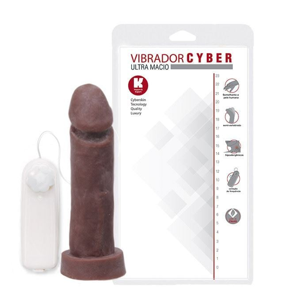 Prótese Em Cyber Ultra Macio Vibração Multivelocidade 17 X 4cm Ktoy