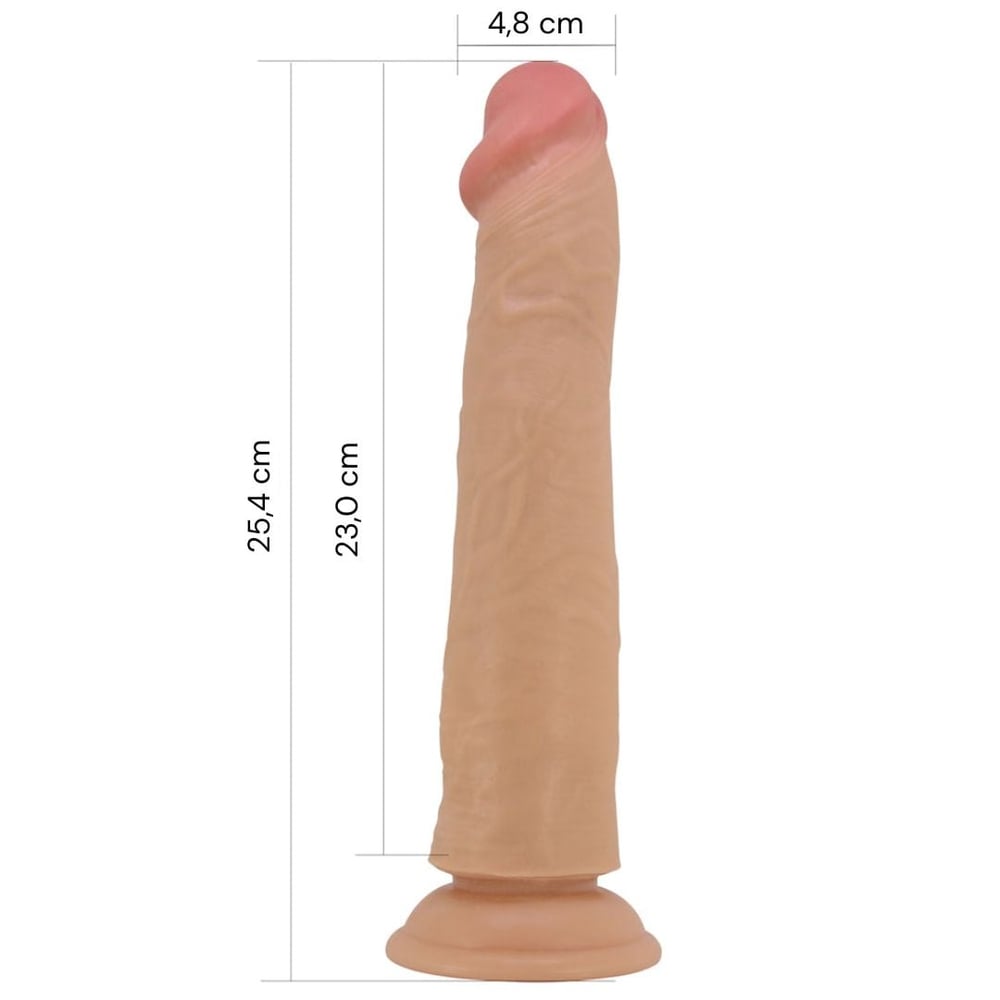 Pênis Realístico Com Pele Deslizante E Ventosa 25,4 X 4,8cm Sharife Pretty Love