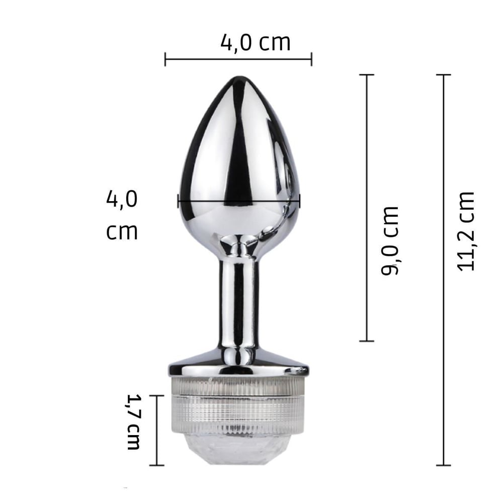 Plug Anal Led Grande Com Controle Vibe Toys