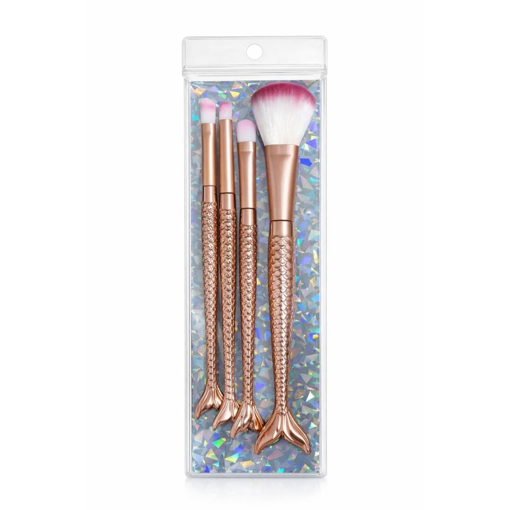 Kit 4 Pincéis Sereia Makeup Delicado Vibe Toys