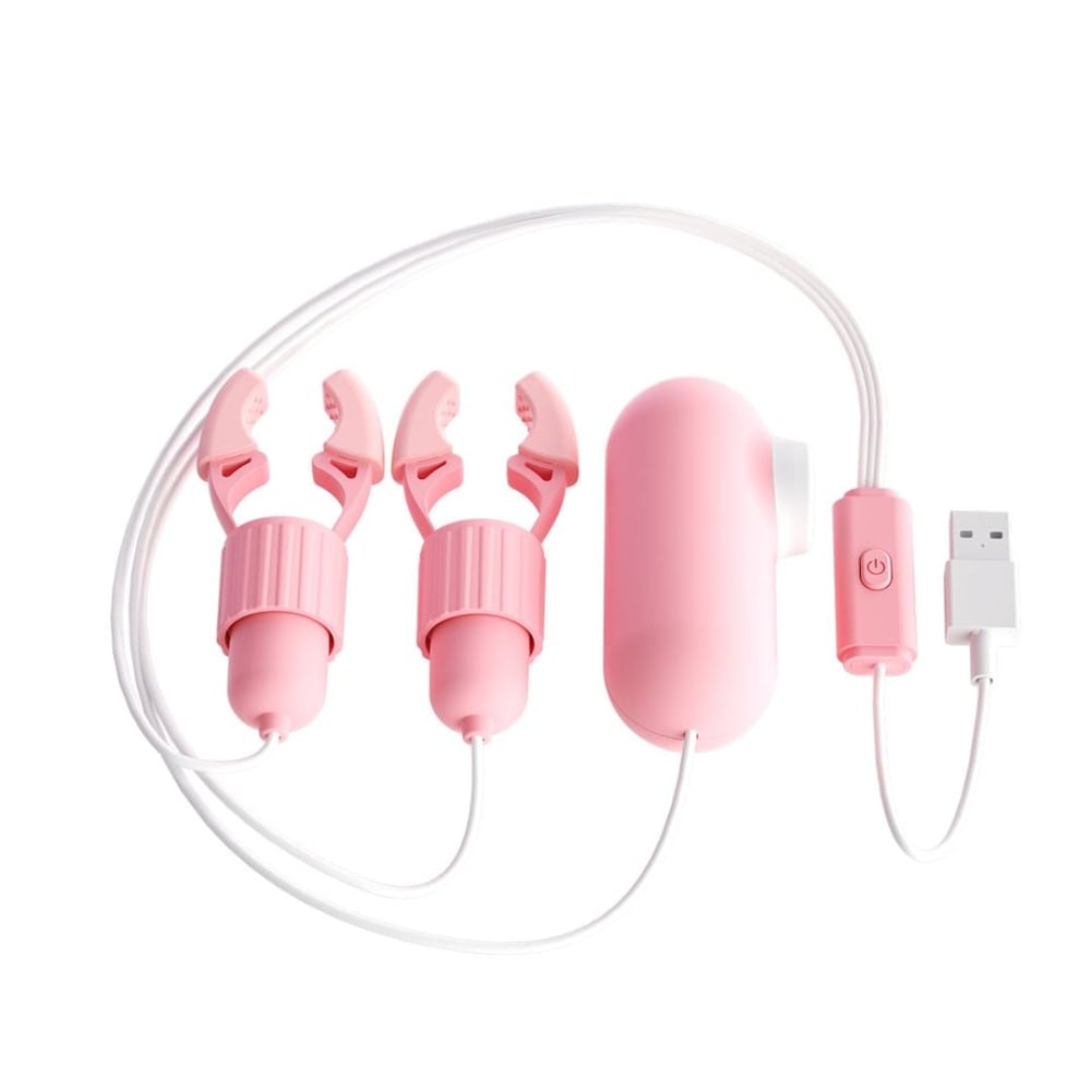 Estimulador Duplo Com Prendedor De Mamilos 12 Vibrações Lilo