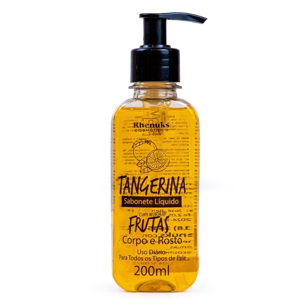 Sabonete Líquido Corpo E Rosto Tangerine 200ml Rhenuks